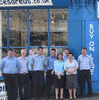 staff outside the fireplace shop